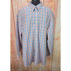 Orvis Mens XXL Plaid Button-Down Shirt Multicolor Cotton Casual